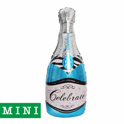 Mini Champagner Blau Folienballon