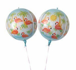 4D Flamingo 18" (45cm) Folienballon.)