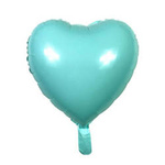 Foil balloon Heart, Pastel Aquamarine 18" (45cm.)