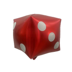 Balon Foliowy Kości do Gry Czerwony (60cm*60cm)