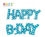 HAPPY B-DAY Blauer Luftballon Set (40 cm).)