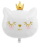 Folienballon Weiße Katze (49cm*56cm)
