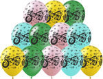 Bedruckte Gummiballons Motorbikes (10 Stück).)
