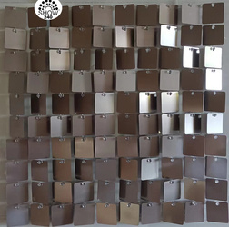 Pailletten-Paneele Dunkel Silber Matt (30cm*30cm)