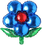 Mini Blue Flower Folienballon