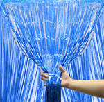 Kurtyna Dekoracyjna Holograficzna Niebieska 100x200cm (1opak.)
