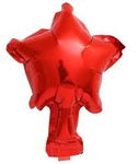 Foil balloon Star, Red 5" (10 pcs..)
