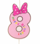 Children’s candle-number "8" pink