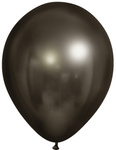 Ballons 12" Chrom, Schwarz (50 Stück)./ Packung.)