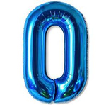 Balloon Foil Number "0" Dark Blue (100cm.)