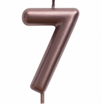 Geburtstagskerze Nummer "7" - Roségold