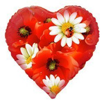 Folienballon Blumen 18" (45cm).)