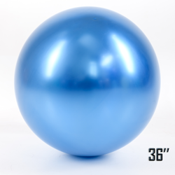 Riesenballon 36" CHROME, blau (1 Stück).)