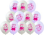 Peppa bedruckte Gummiballons (12 Stück).)