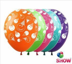 Balloons 12" with print "Smile. Emoji" (10 pcs.)