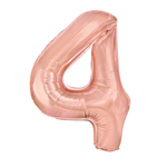 Balloon Foil Number "4" RoseGold (100cm.)