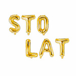Balony Złote "STO LAT" (40 cm.)