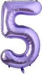 Folienballon Nummer "5" Lila (100cm).)