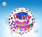 Happy Birthday 18" Folienballon (45cm).)