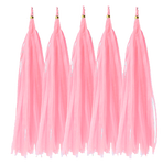 Schwanz für Ballons Pink Bright, Quaste (5Stk)