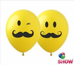 Balloons 12" with print "Smile. Emoji" (10 pcs.)