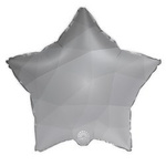 Foil balloon Star, Silver Gradient 18" (45cm.)