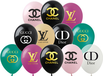 BRANDS bedruckte Gummiballons, Fashion (12 Stück).)
