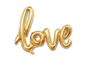 Gold LOVE Luftballons