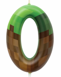 Minecraft grün und braun Pixel Kerze "0"
