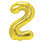 Folienballon Nummer "2" Gold ( 100cm.)