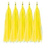 Schwanz für Ballons Gelb, Quaste (5Stk)