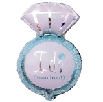 Folienballon Ring "I Do" Blau