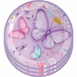 Papierowe talerzyki z motywem motyli i korony – 10 szt.