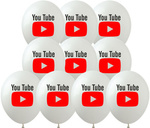 Youtube bedruckte Gummiballons (10 Stück).)