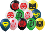 Avengers Masks bedruckte Gummiballons (12 Stück).)