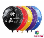 Piraten bedruckte Gummiballons (10 Stück).)