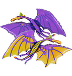 Folienballon Drache Violett, Grabo