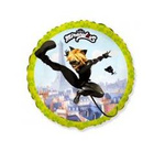 Black Cat 45cm (18") Folienballon, FLEXMETAL™