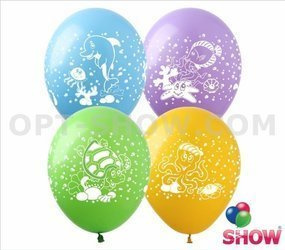 Bedruckte Gummiballons Tiere (10 Stück).)