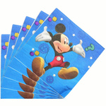 Papierservietten Mickey Mouse - 20 Stück., 17 x 17 cm