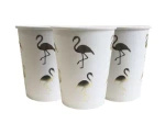 Pappbecher Flamingo Gold (10 Stück).)