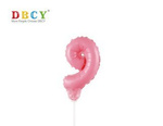 Zahlenballon auf einem Stock "9"