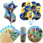 Sonic Birthday Set Ballons, Teller, Tassen, Servietten