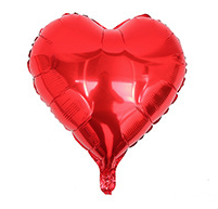 Folie Herz Rot 18" (45cm).)