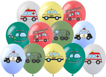 Bedruckte Gummiballons Transport (12 Stück).)