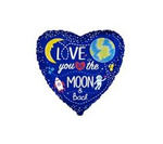 I Love You to the Moon & back 18" (45cm) Folienballon, FLEXMETAL™