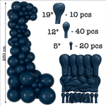 Set von Marine Farbe dekorative Ballons 70 Stück