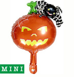 Mini-Halloween-Folienballon Spinne & Kürbis