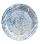 Pappteller Blue Marble (10 Stück).)