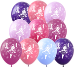 Balloons 12" with print "Fairy" (10 pcs.)